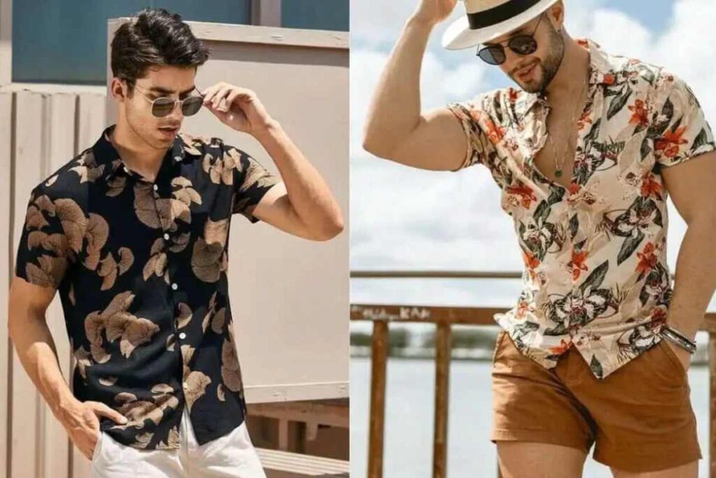 Thespark Shop Flower Style Casual Men Shirt