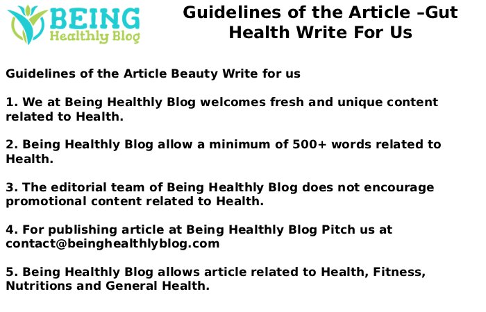 Guidelines of the Article –Gut Health Write For Us (1)